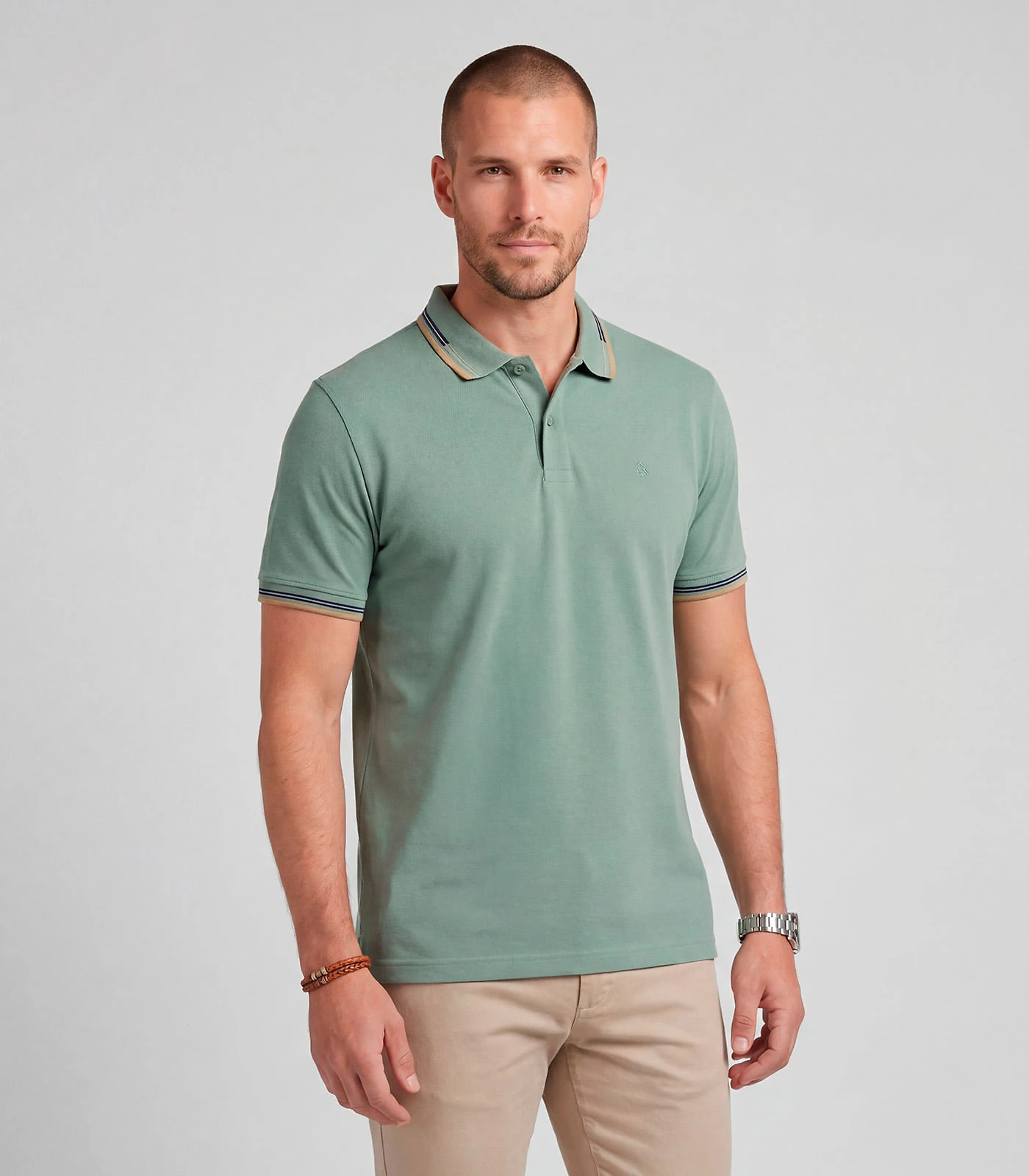Polo Masculina Básica Cotton Diametro Verde