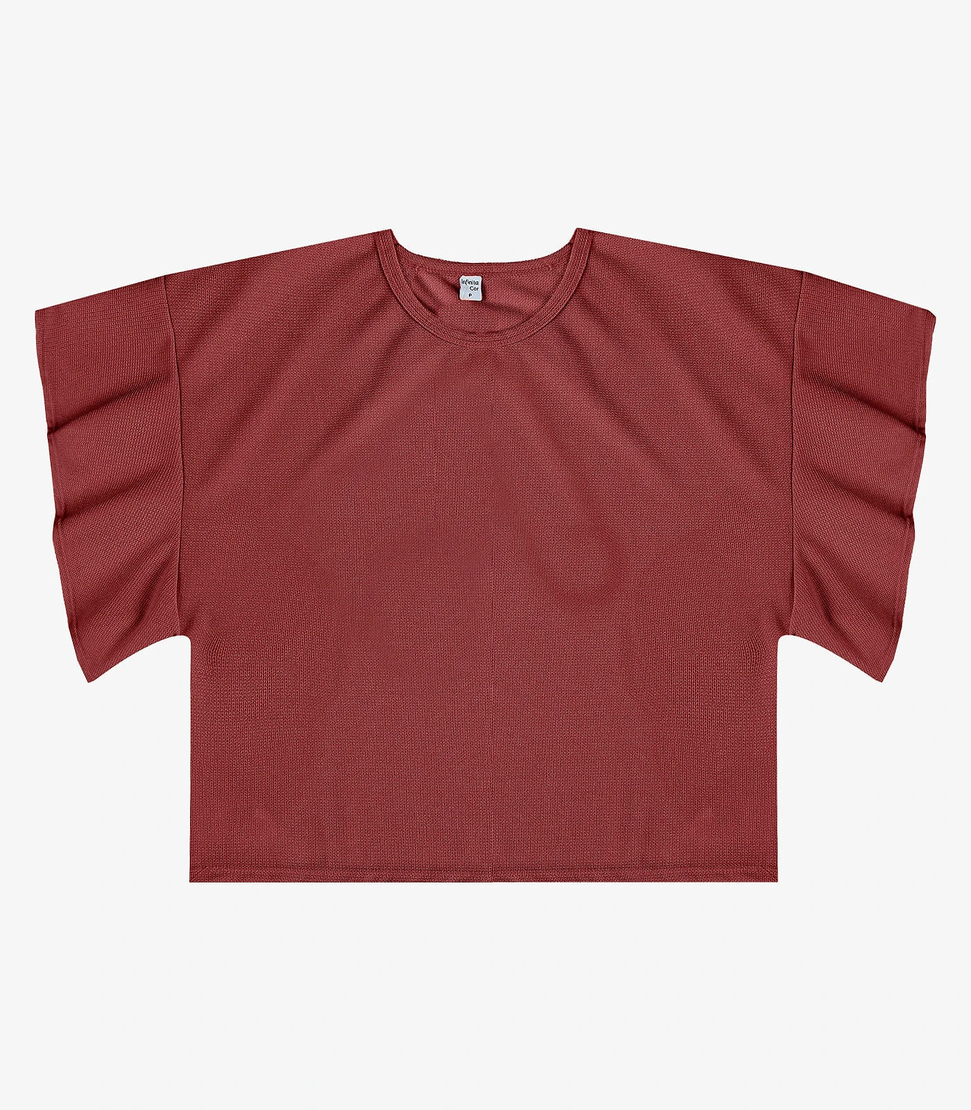 Blusa Feminina Com Manga Franzida Infinita Cor Vermelho