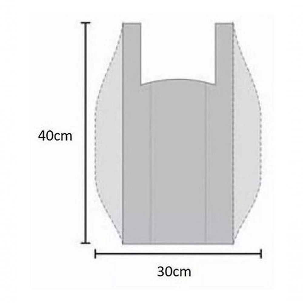 Sacola Plástica Reciclada Kit 10 kg 35x45 Reforçada com Fundo com Reforço na Solda Higipack