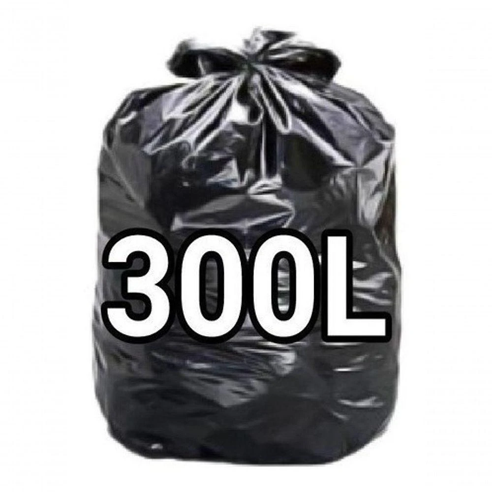Saco para Lixo Sacos de Lixo 300l Super Reforçado Preto 300L Pacote com 100 Unidades Higipack