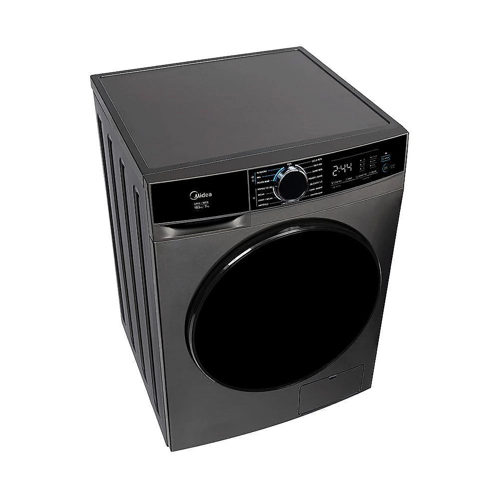 Lava e Seca Midea MFA01D105B-GK-01 10,5kg Inverter Titanium Ciclo Pets 7kg Secagem 110V