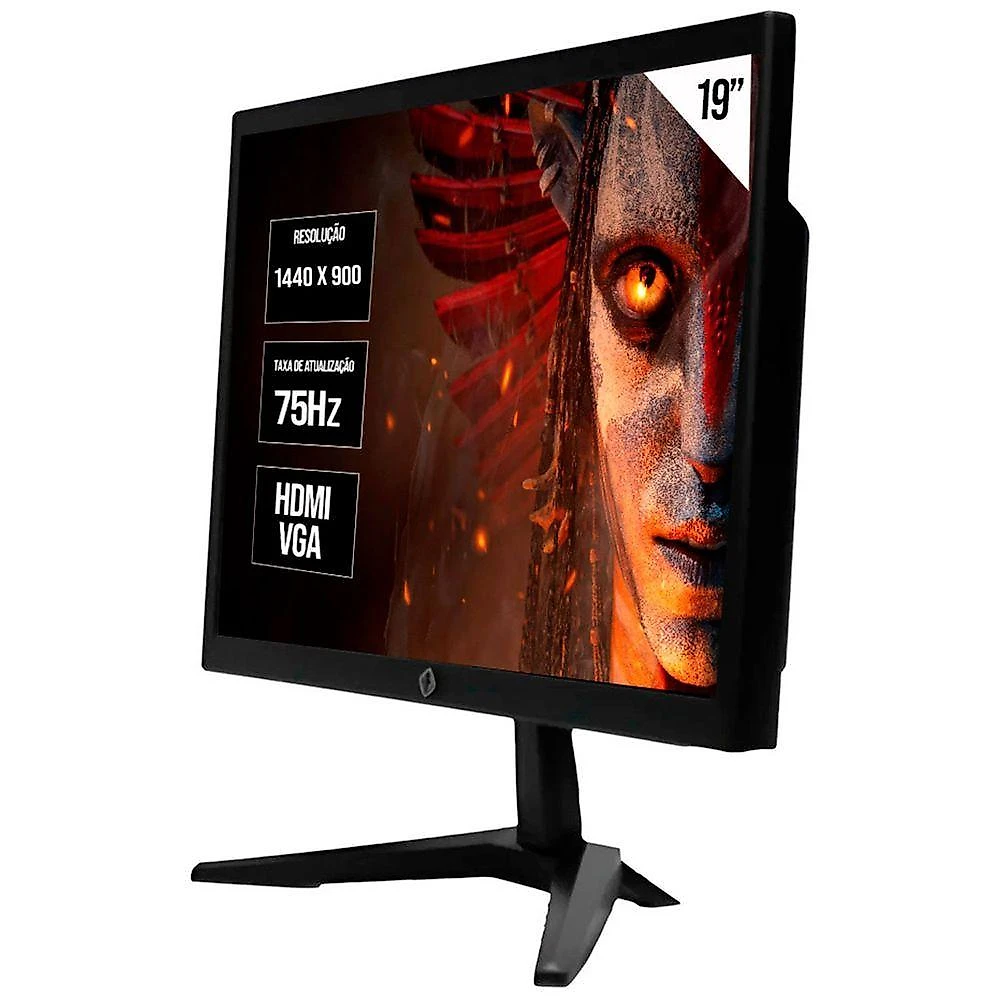 Monitor Led TRS-HK19WY 19" 1440x900 75Hz Bivolt Preto Tronos