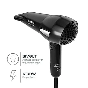 Secador de Cabelos Britânia BSC1200 com Tourmaline Íon Bivolt - 1200W
