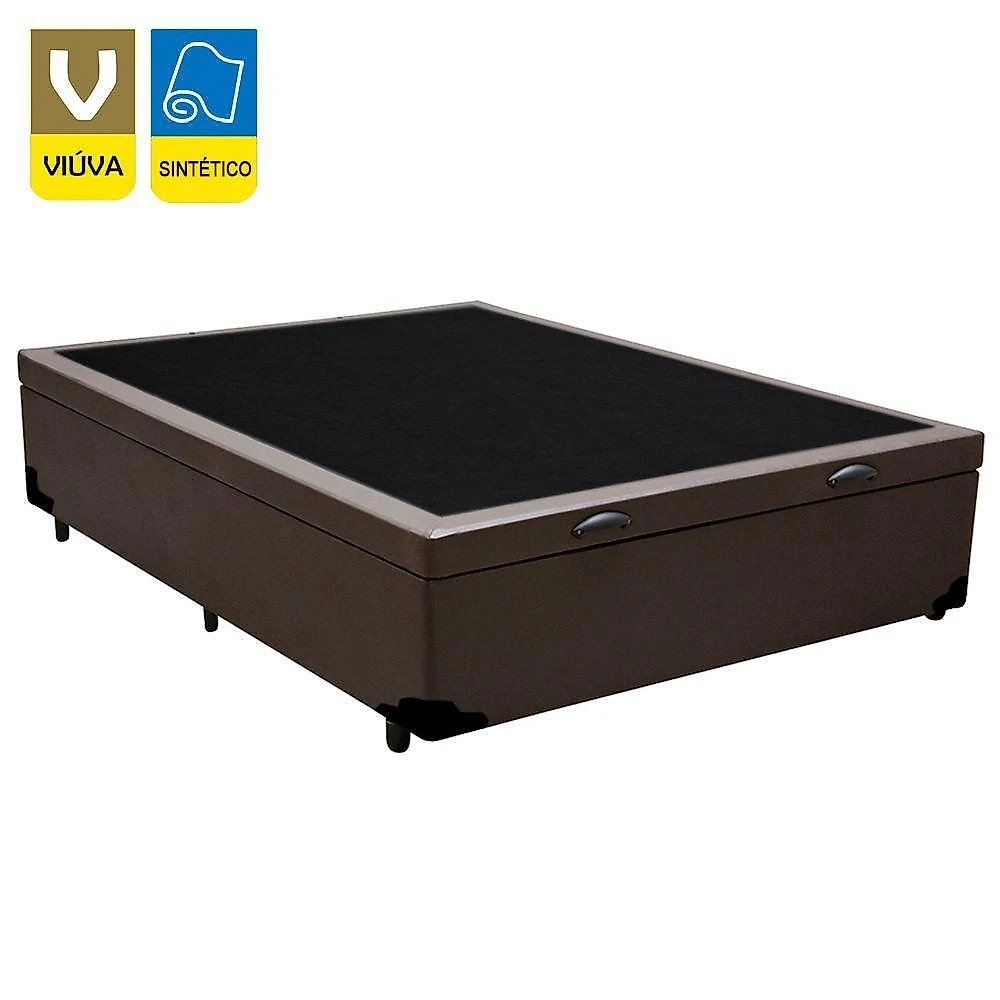 Cama Box Baú Viúva Sereneprime Sintético Marrom 128x188x44