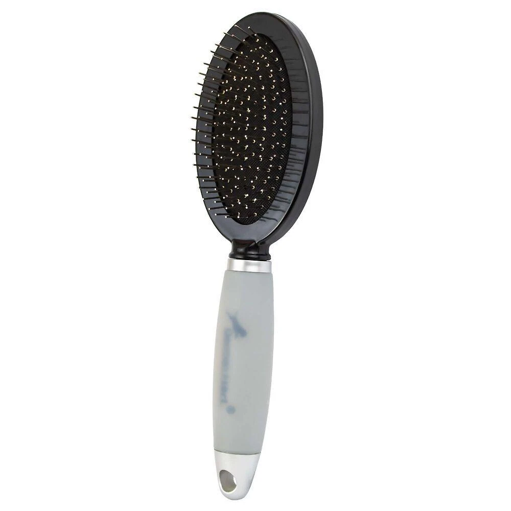 Escova para Pets Germanhart sem Bolinha Cinza g Remoção de Pelos e Nós Pinos de Metal 1 Unidade