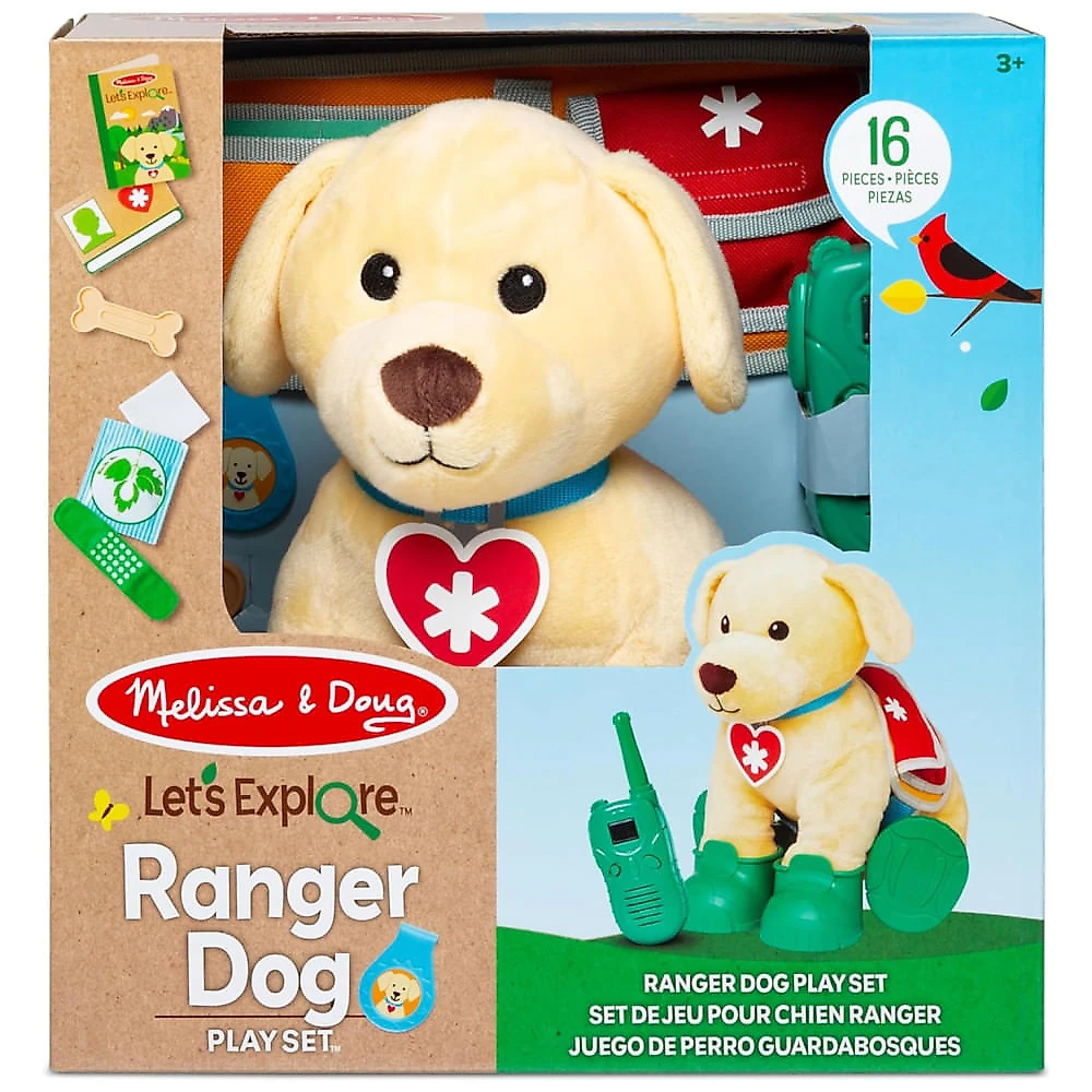 Pelúcia Cão Ranger com Equipamento de Busca e Resgate Perfeita para Brincar e Aprender para Crianças Acima de 3 Anos, Me...
