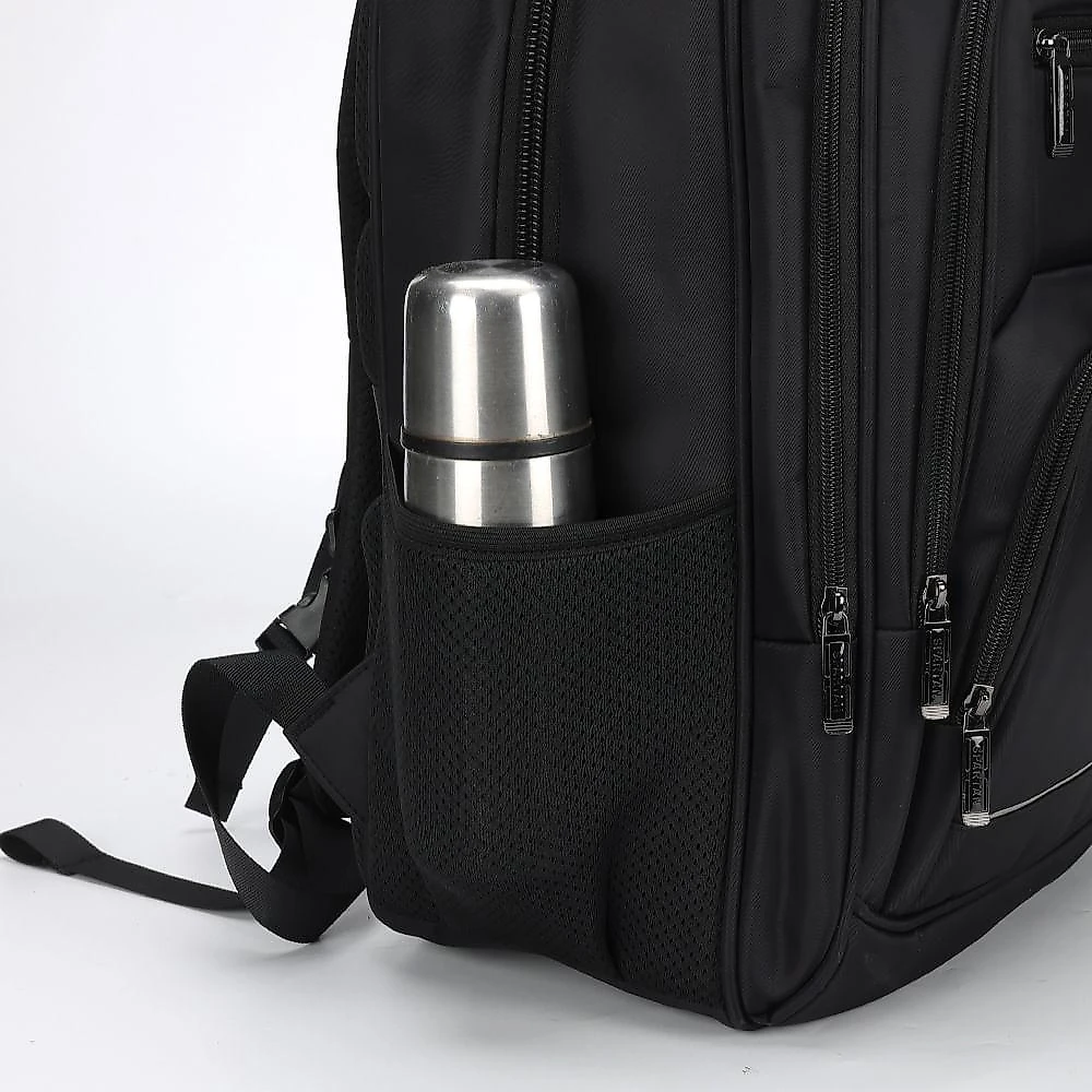 Mochila spartan preta com cabo de aço