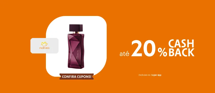 Loja Natura com até 20% de cashback