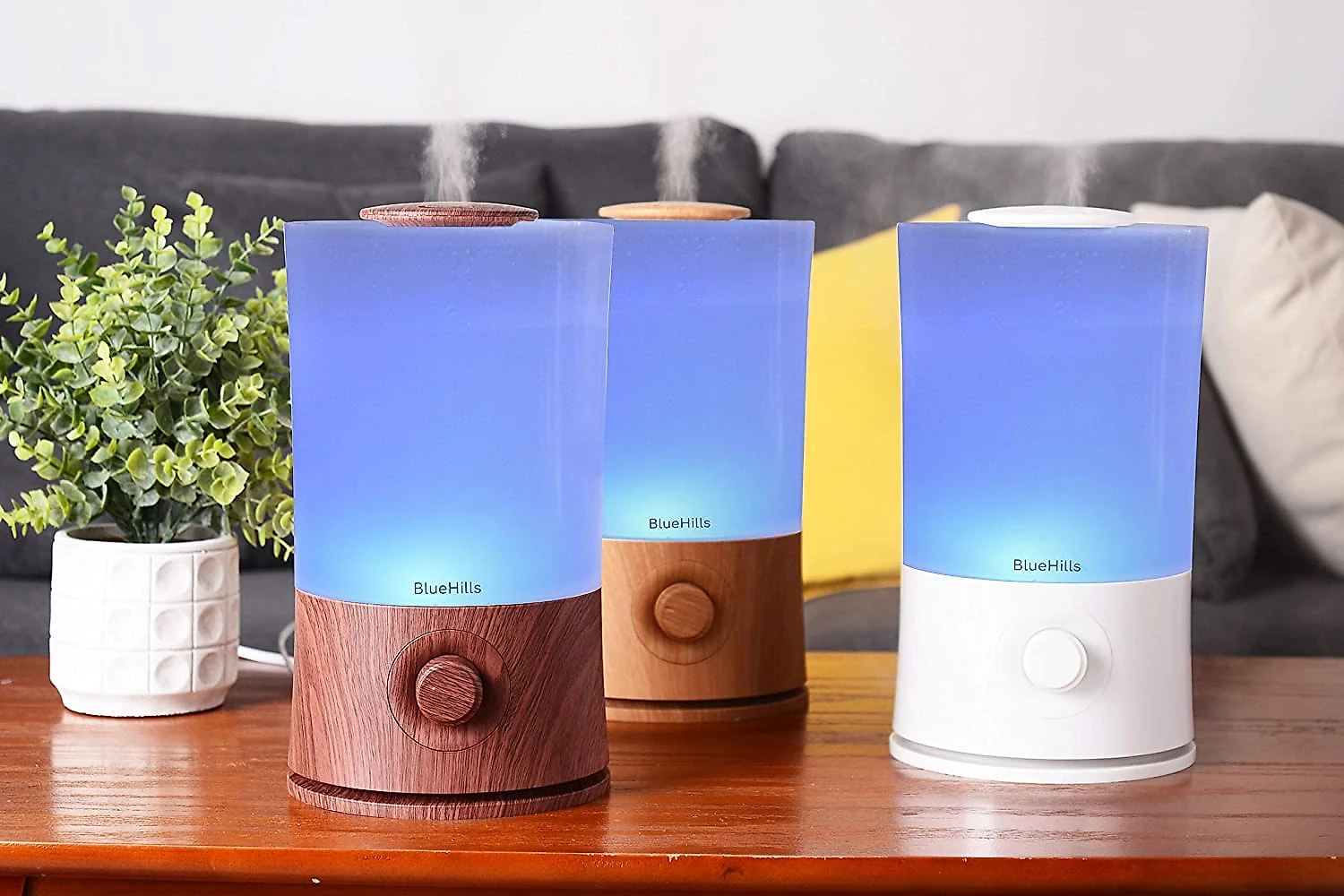 BlueHills Premium Umidificador Portátil 2L com Aromaterapia até 40H 110V Azul