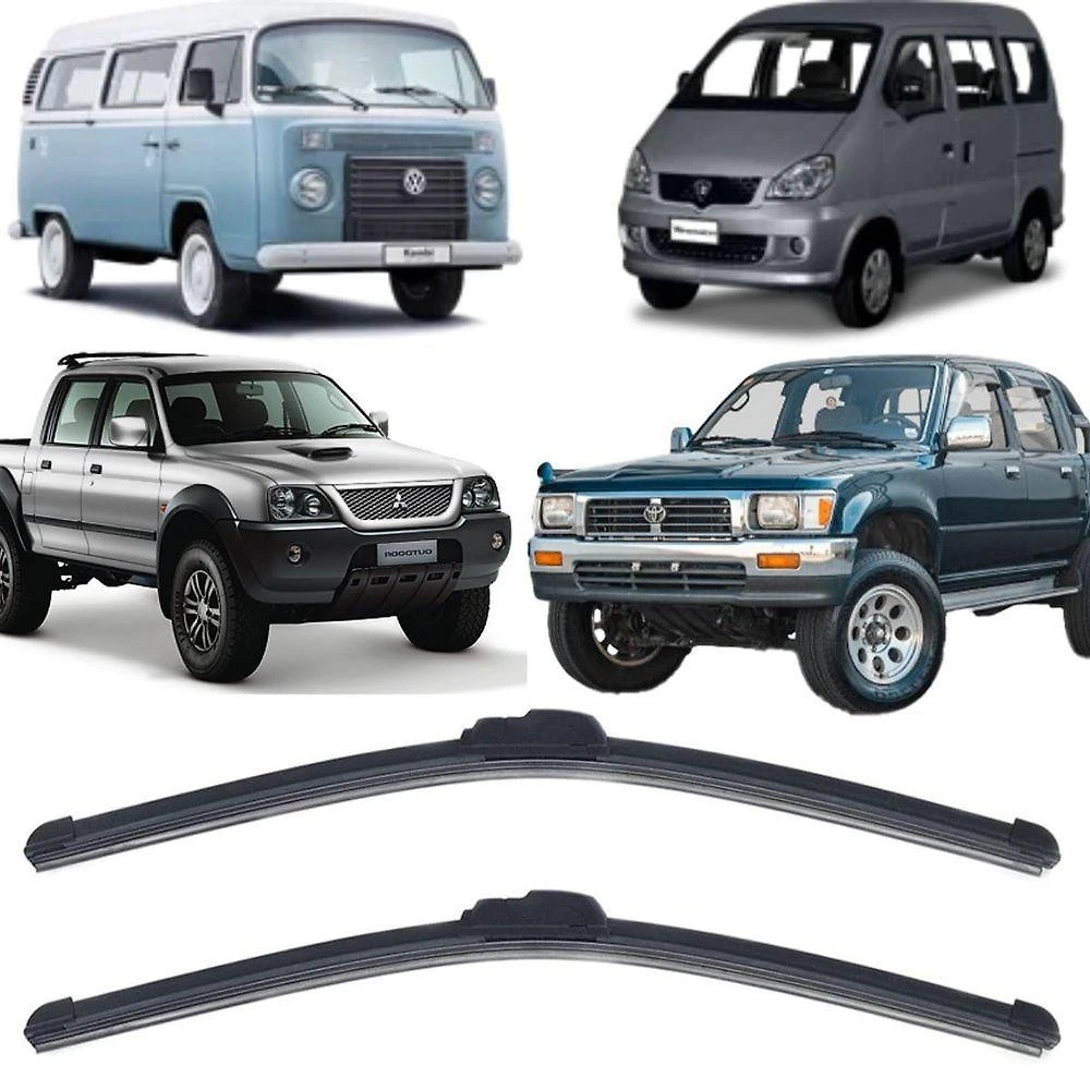 Par de Palhetas 16" 400mm Dianteiras Para-brisa Hilux Kombi L200 Sw4 Bonanza