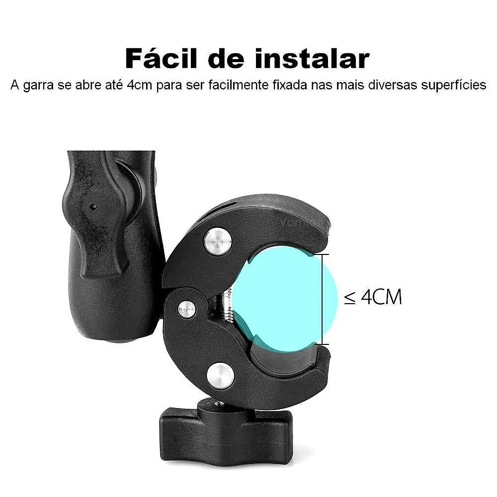 Duas Garras Articuláveis 360° + Bastão Invisível em Alumínio