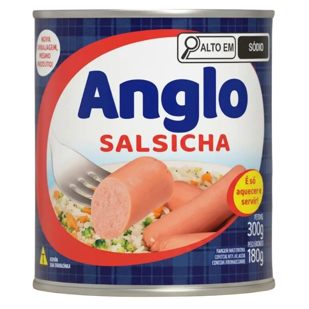 Salsicha Pronta Anglo Lata 300g