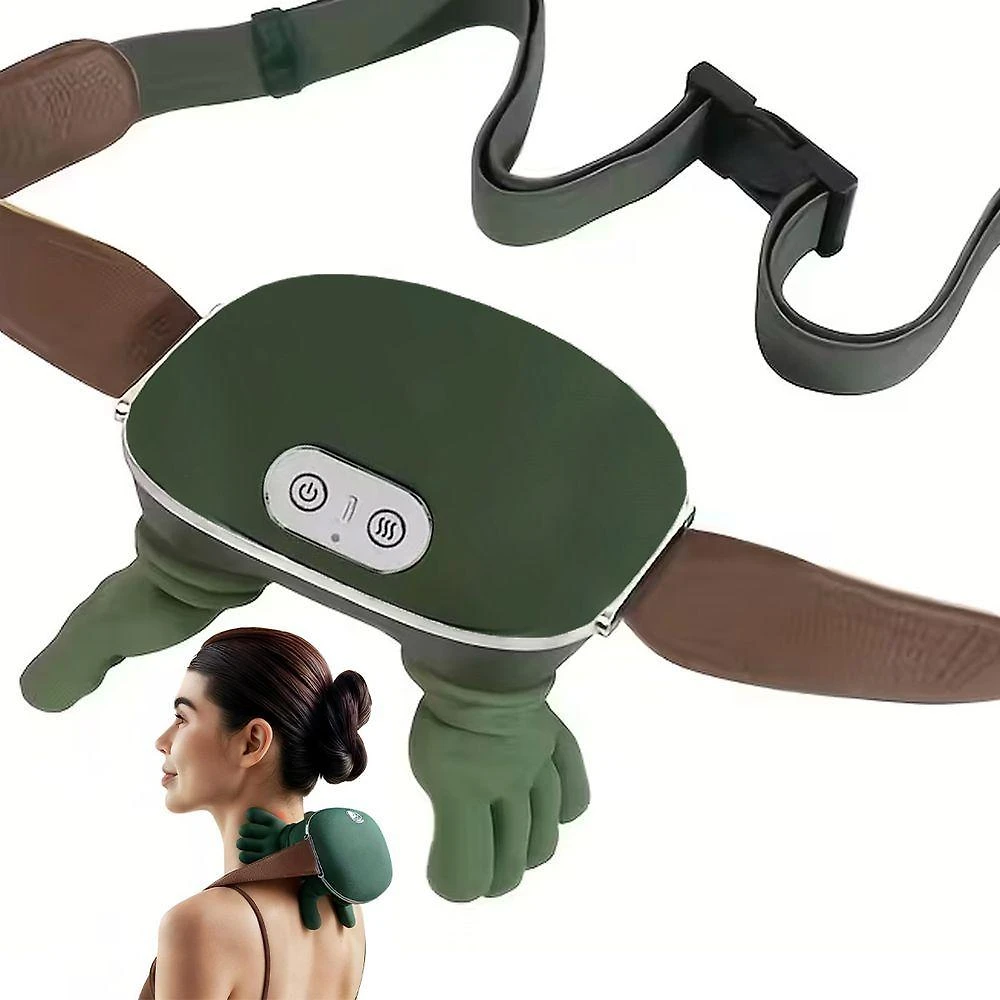 Massageador Portátil BSL3891 com Simulação de Dedos Humanos e Aquecimento Infravermelho Verde Ideal