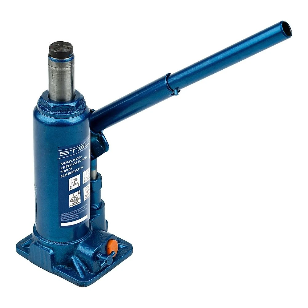 Macaco hidráulico garrafa 2t elevação 181-345mm stels 5110155 válvula de segurança