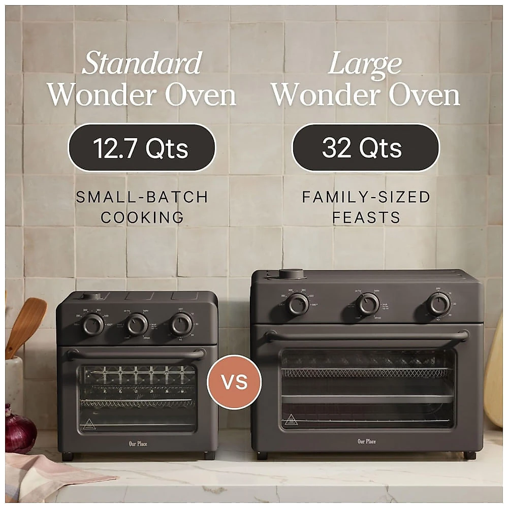 Forno Elétrico Air Fryer Our Place Wonder Oven Pro 30L 8 em 1, 1700W, Digital, Quartz, Convecção Inteligente, Steam Infusion, Aço Inox, 110V