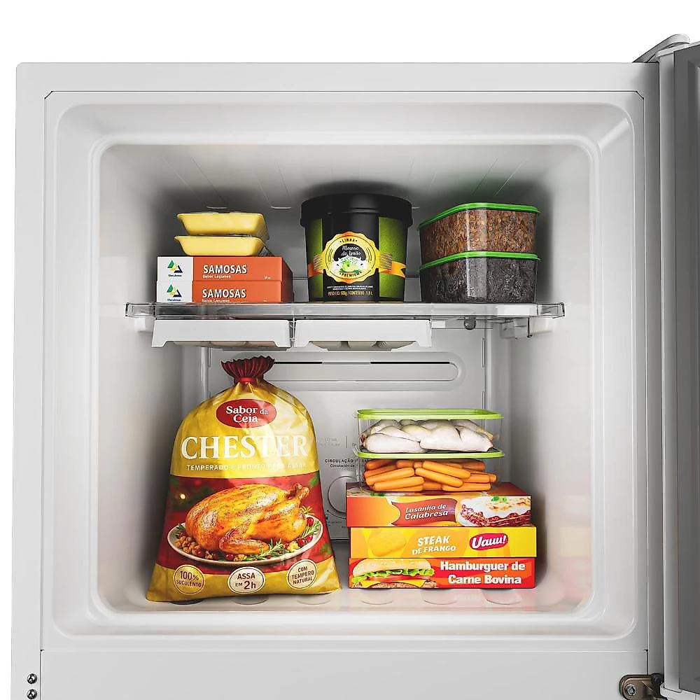 Geladeira consul crm44mk duplex inverter 377l frost free inox 110