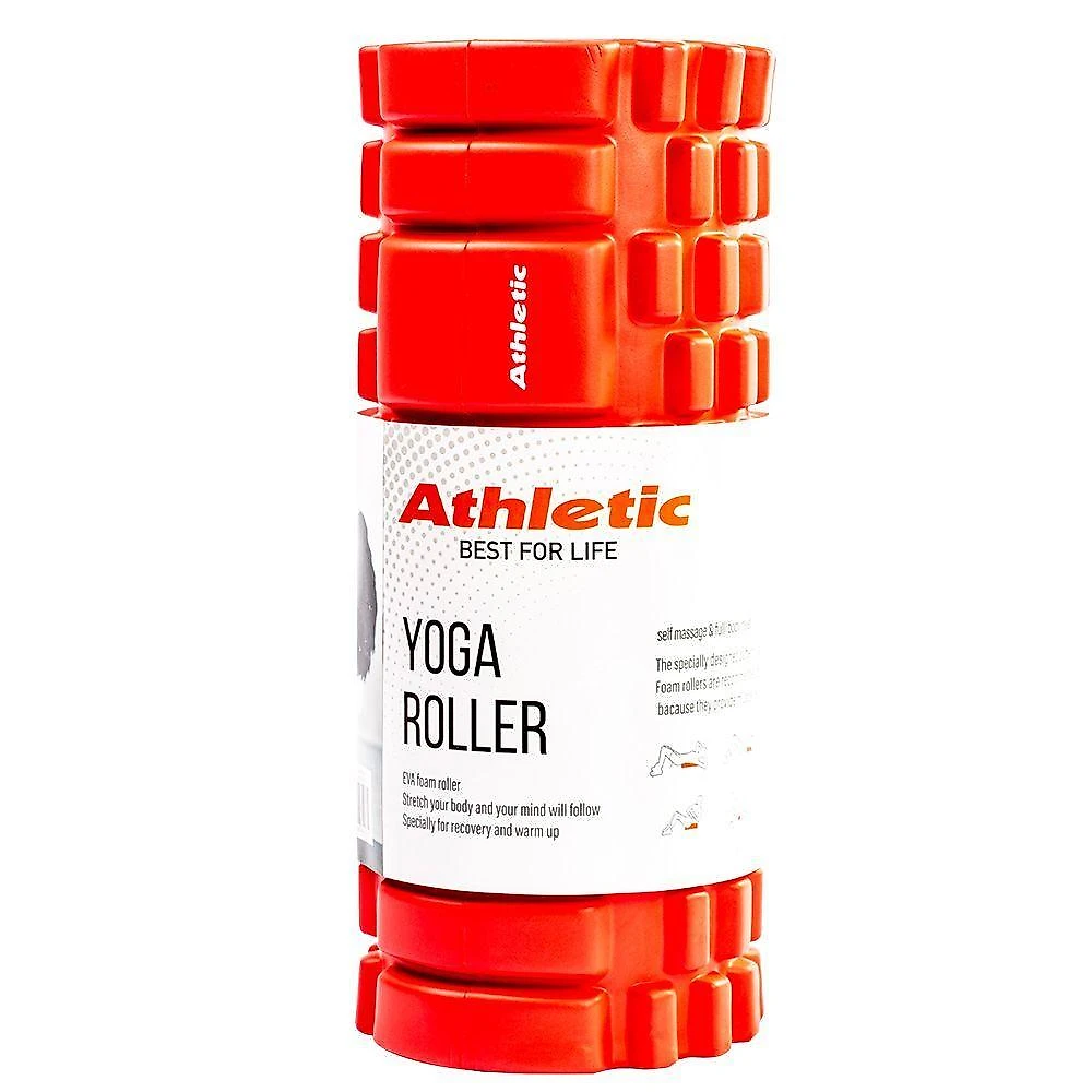 Rolo De Massagem Liberação Miofascial Athletic Laranja Foam Roller 33cm Para Pilates Yoga E Recuperação Muscular