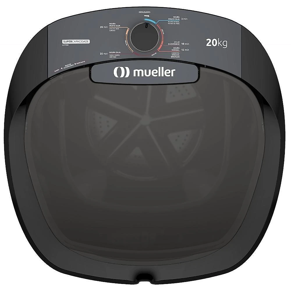 Tanquinho De Lavar Roupa Mueller 20 Kg Semiautomático MLT20B Preto 110V