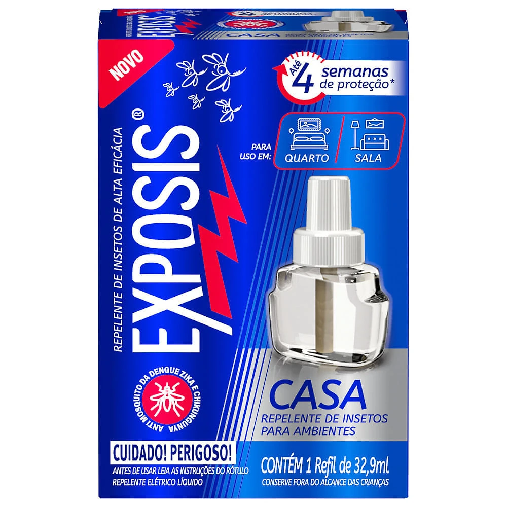 Repelente Líquido Elétrico Exposis Casa Refil 32,9ml