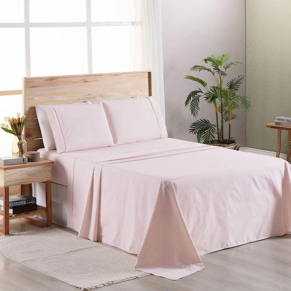 Jogo De Cama Premier Casal 03 Peças Hipercal 200 Fios 80% Algodão, 20% Poliéster - Rosa