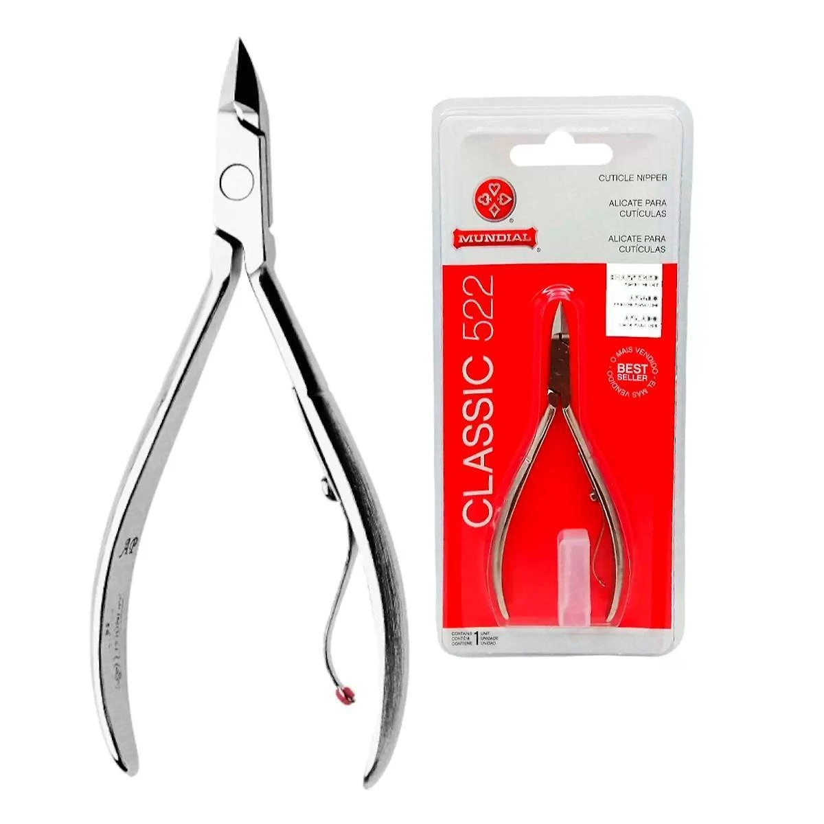 Miniatura Alicate De Cutícula Profissional 522 Classic Mundial