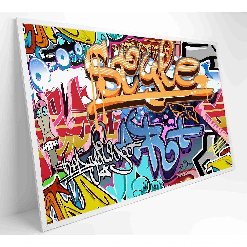 Quadro Grafite Street Art Medidas 120x80 Cm Impressão Vidro Acrílico