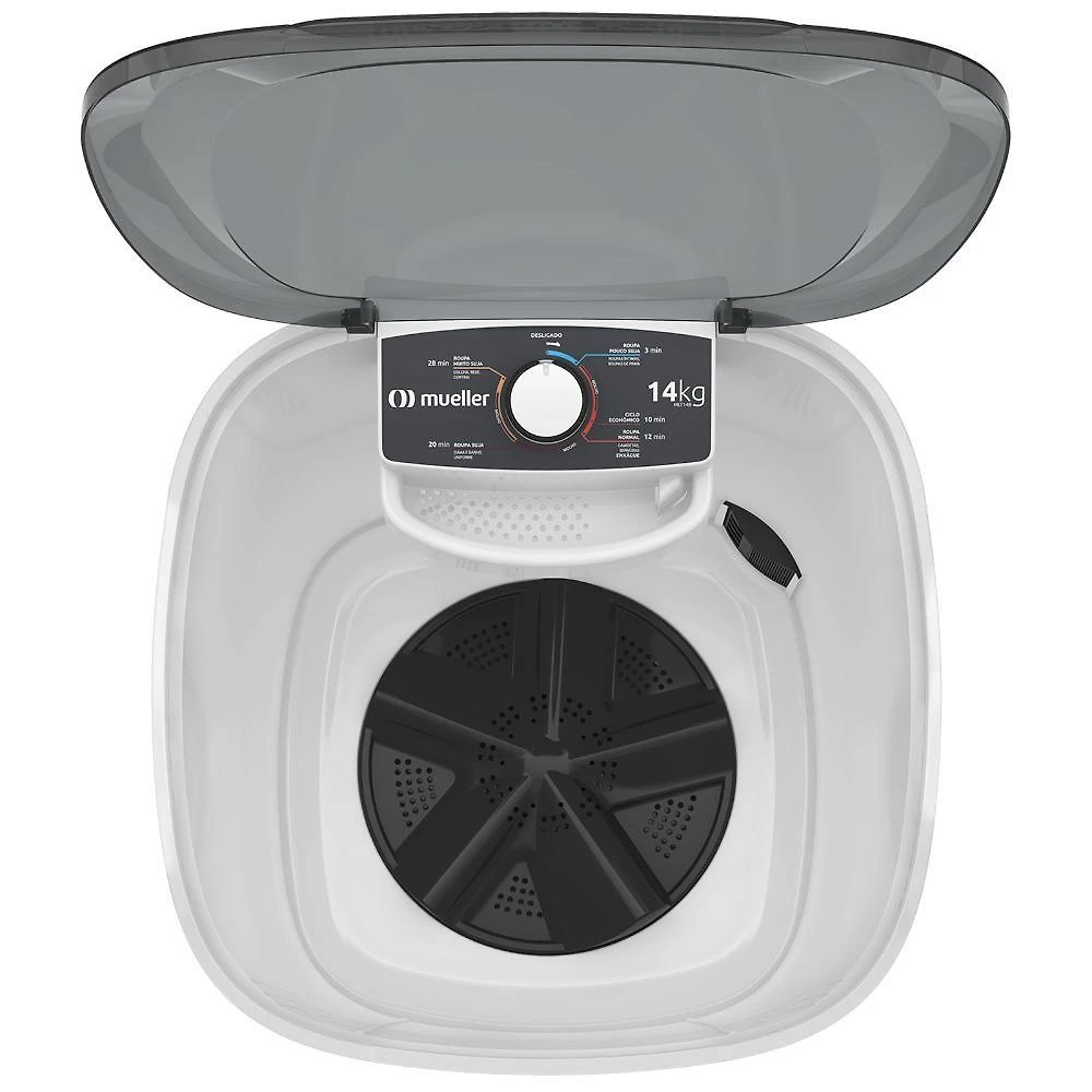 Miniatura Tanquinho De Lavar Roupa Mueller 14 Kg Semiautomático MLT14B Branco 110V