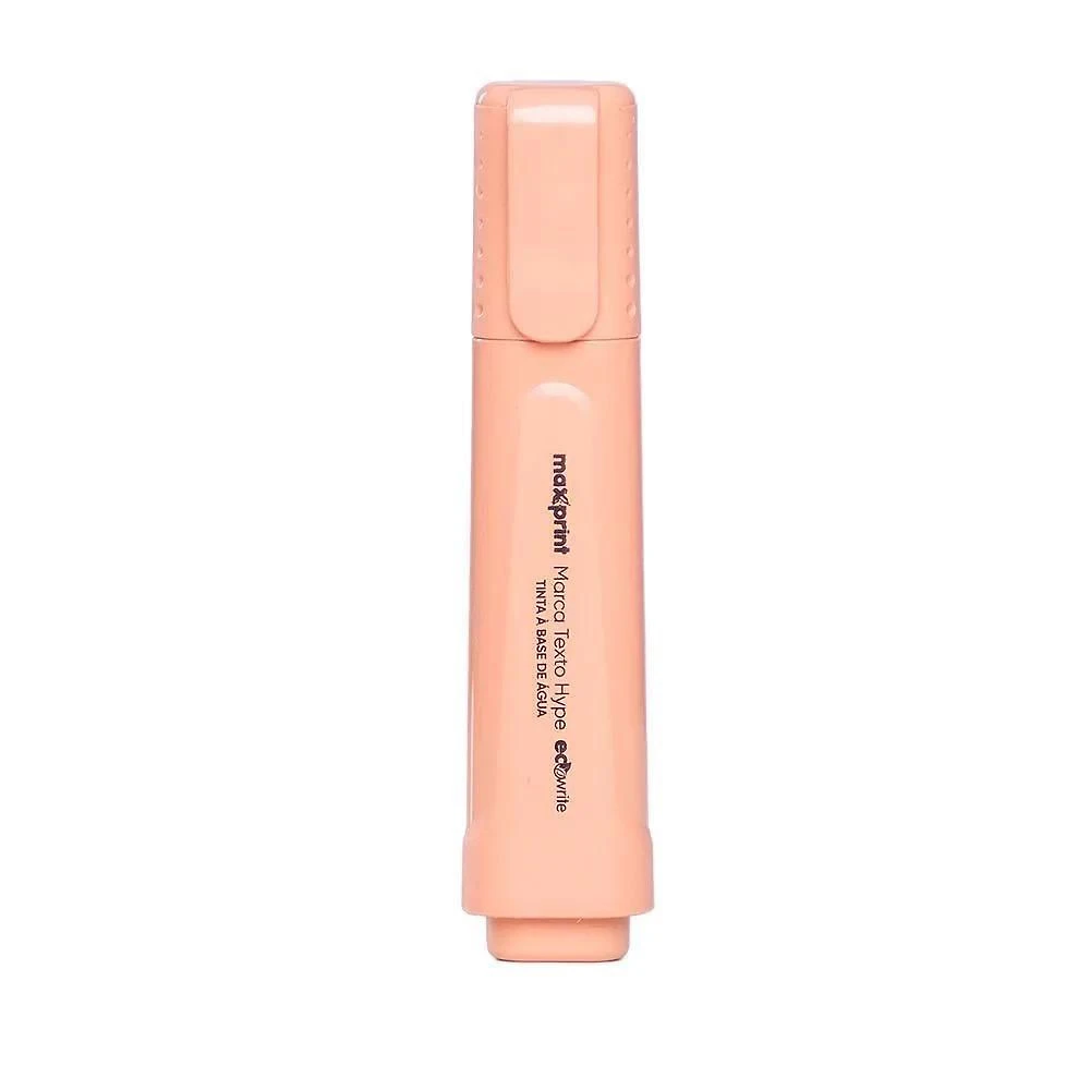 Caneta marca-texto Maxprint Ecowrite Hype com Ponta Chanfrada 5,0MM em Feltro 1 Unidade Salmão