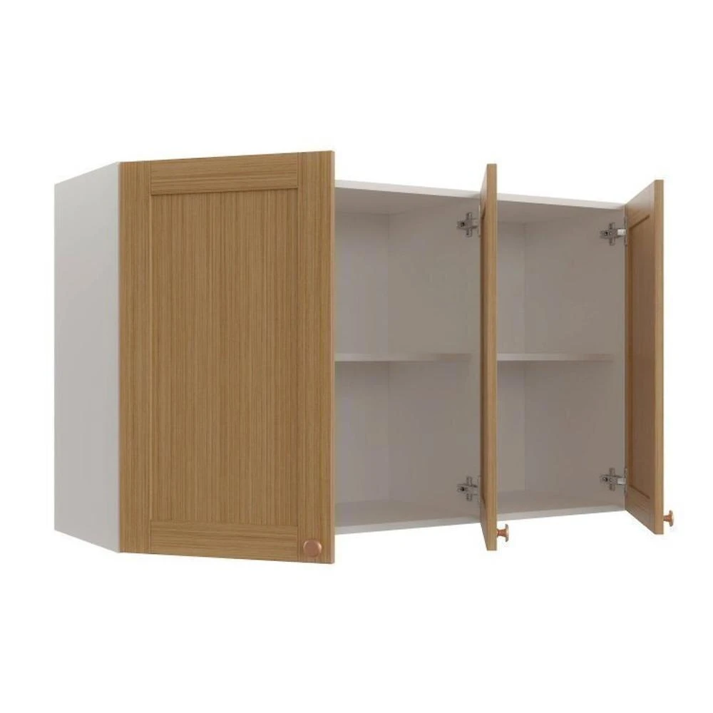 Cozinha Modulada 7 Peças com Tampo 1 Torre 3 Aéreos 3 Balcões Arizona Cabecasa Madeiramadeira Figueira/Menta