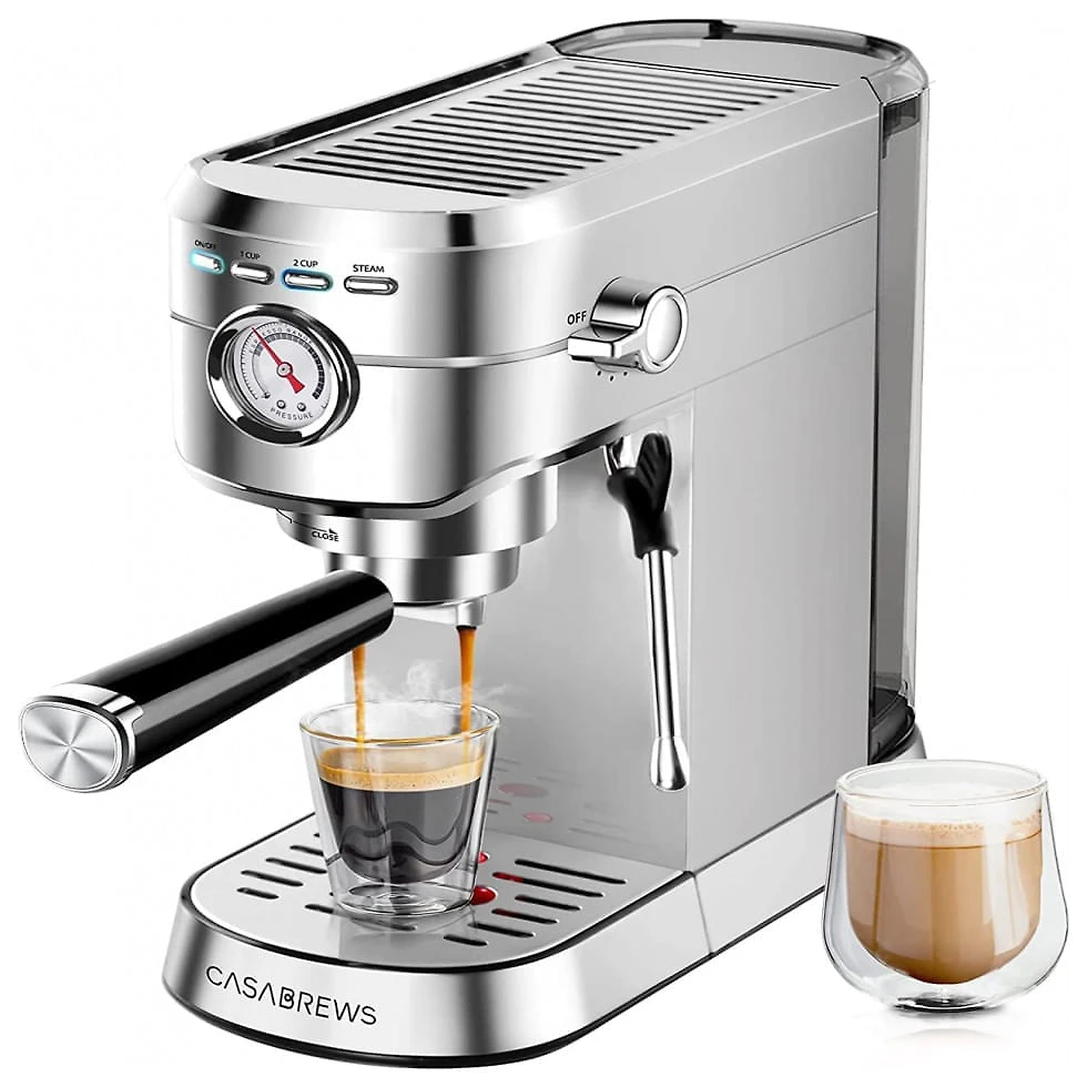 Máquina de Café Expresso com Bocal de Leite, 110V, CASABREWS, Prata