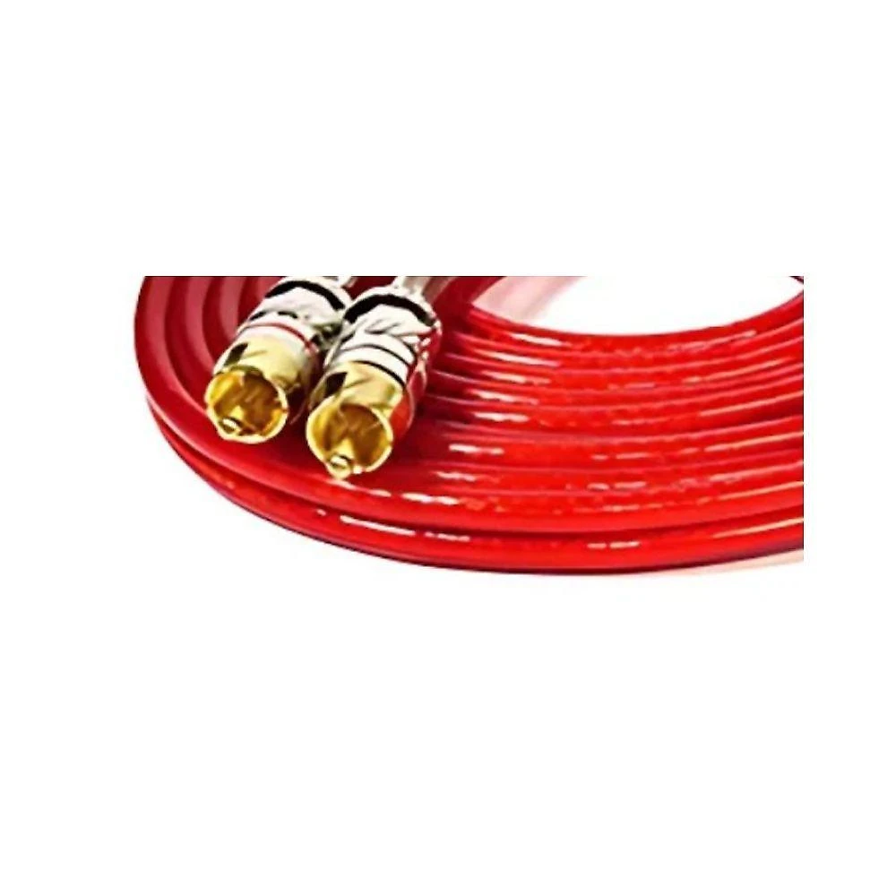 Cabo 2 X 2 RCA Profissional NWT CBRC0035 Dupla Blindagem 1m Bivolt Vermelho