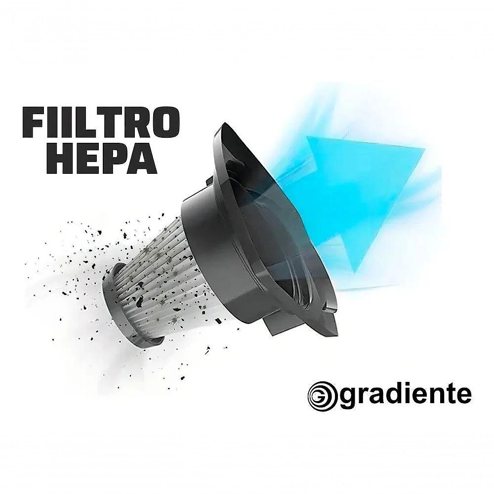 Aspirador de Pó Elétrico Vertical 2 em 1 Gradiente PGAP1200 1200W Reservatório 1,2L Preto 110V