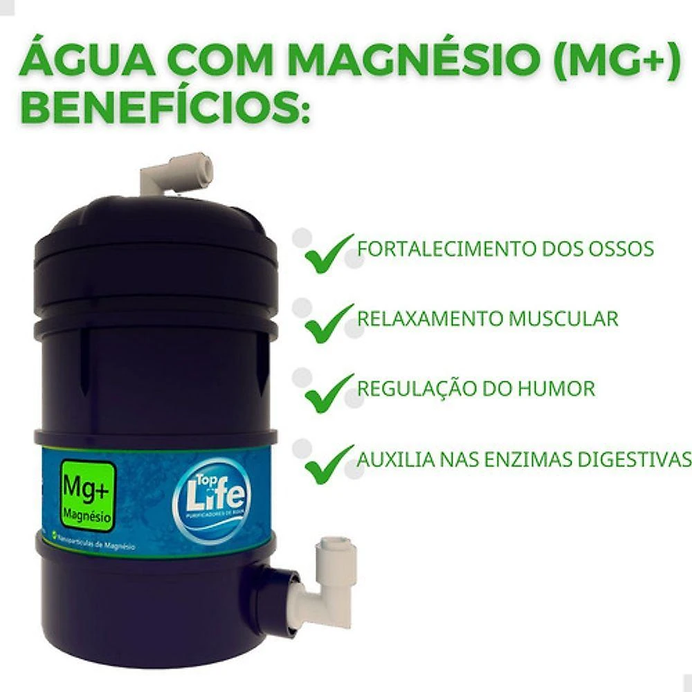 Purificador De Água Alcalina Ionizada Ozônio E Magnésio Mg+ Preto 110V
