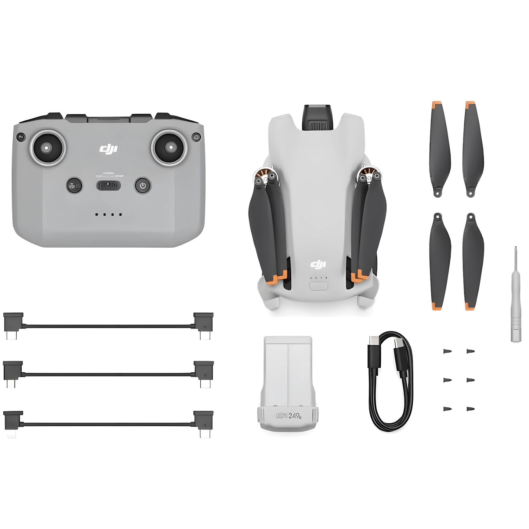 Miniatura Drone DJI Mini 3 com Controle Remoto RC-N1