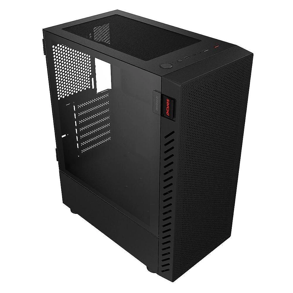Gabinete Gamer Bolter Black Vulcan - Lateral Em Vidro -...