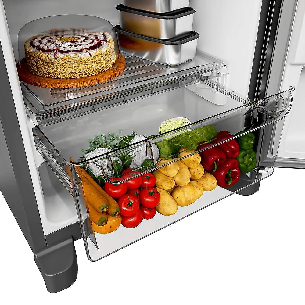 Geladeira Consul Frost Free Duplex Inverter CRM44MK, 377 Litros, Inox - 220 Volts