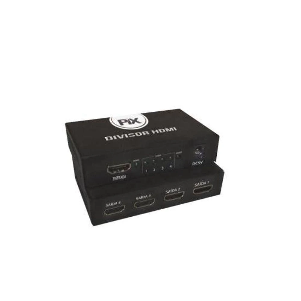 Splitter Hdmi 1.3 1 Entrada X 4 Saídas Preto Chip Sce