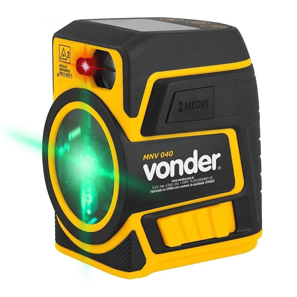 Medidor Laser Vonder Mnv040 40m 2 Linhas Laser Verde