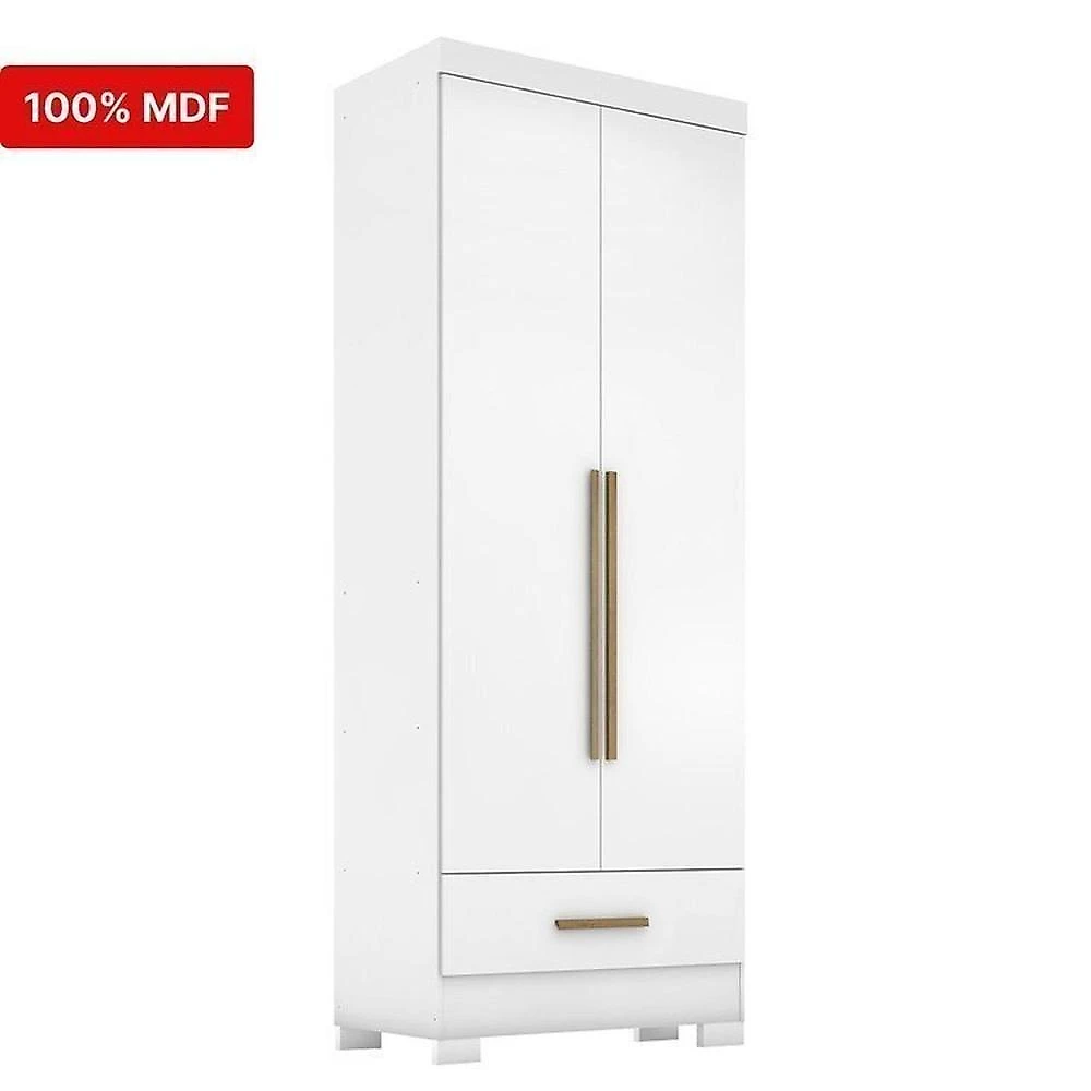 Closet Modulado de Canto 3 Peças 2 Gavetas Smart Plus Branco