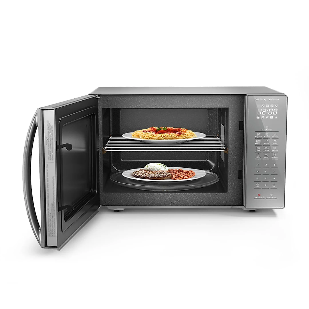 Microondas Panasonic Tecnologia Antibactéria AG 34L Inox - ST67LSRU 110v