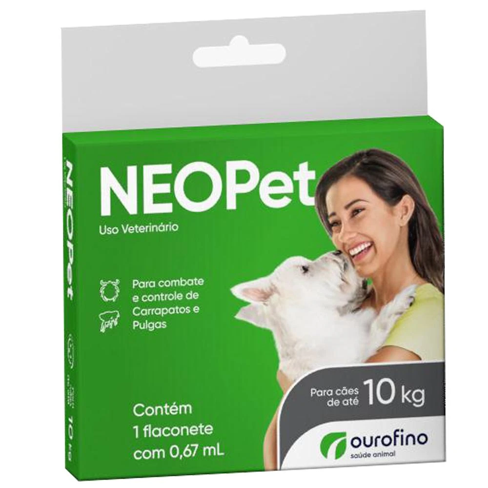 Antipulgas e Carrapatos Ourofino Neopet  0,67mL - Cães até 10 Kg