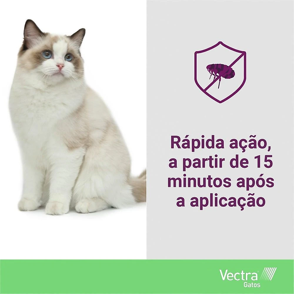 Antipulgas Ceva Vectra para Gatos até 10 Kg - 3 Pipetas (Leve 3 Pague 2)