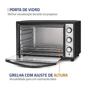 Forno Elétrico Mondial Grand Family FRN-52 52L 1800W Função Grill Timer 90 Min 110V
