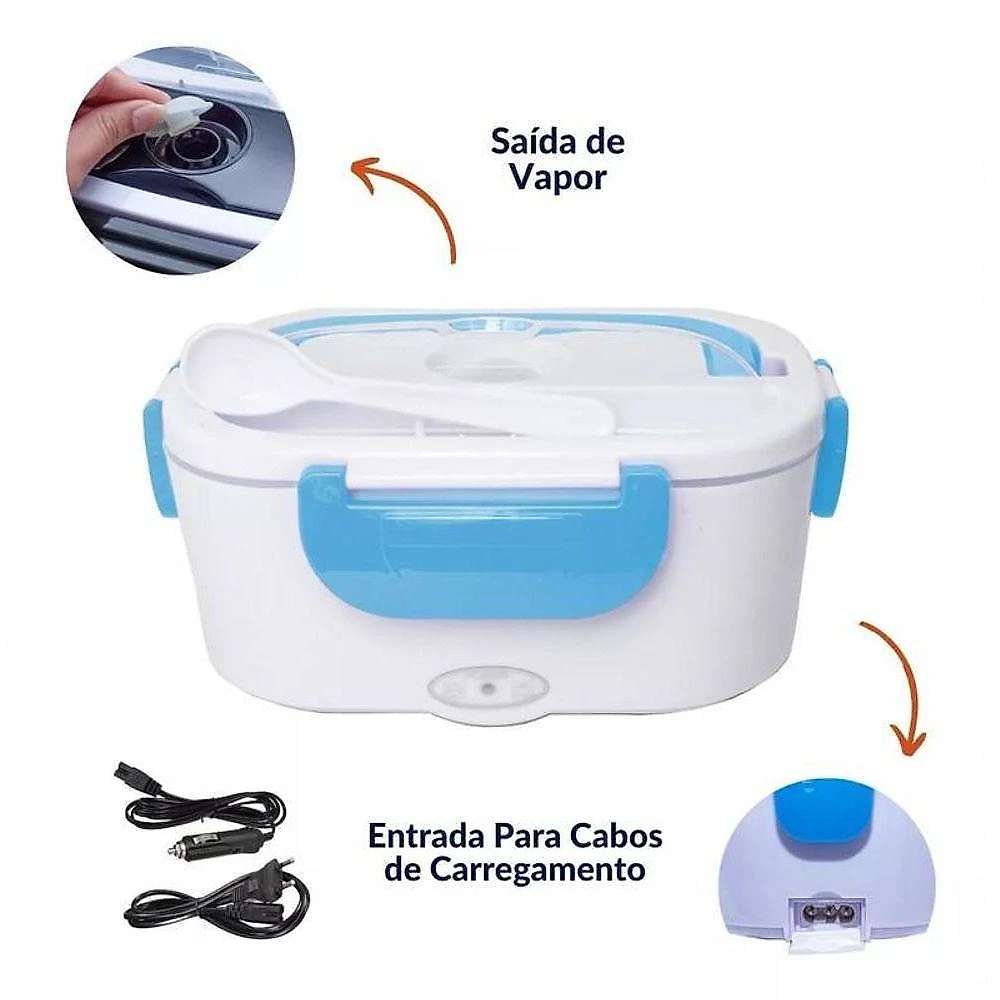 Marmita Termica Eletrica Portatil Veiculo 12v/24v Azul