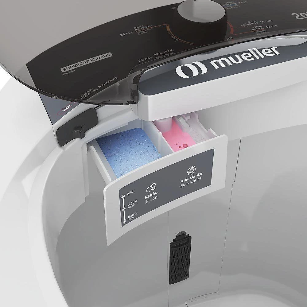 Tanquinho Mueller 20kg Big Branco MLT20B Semiautomático 110V