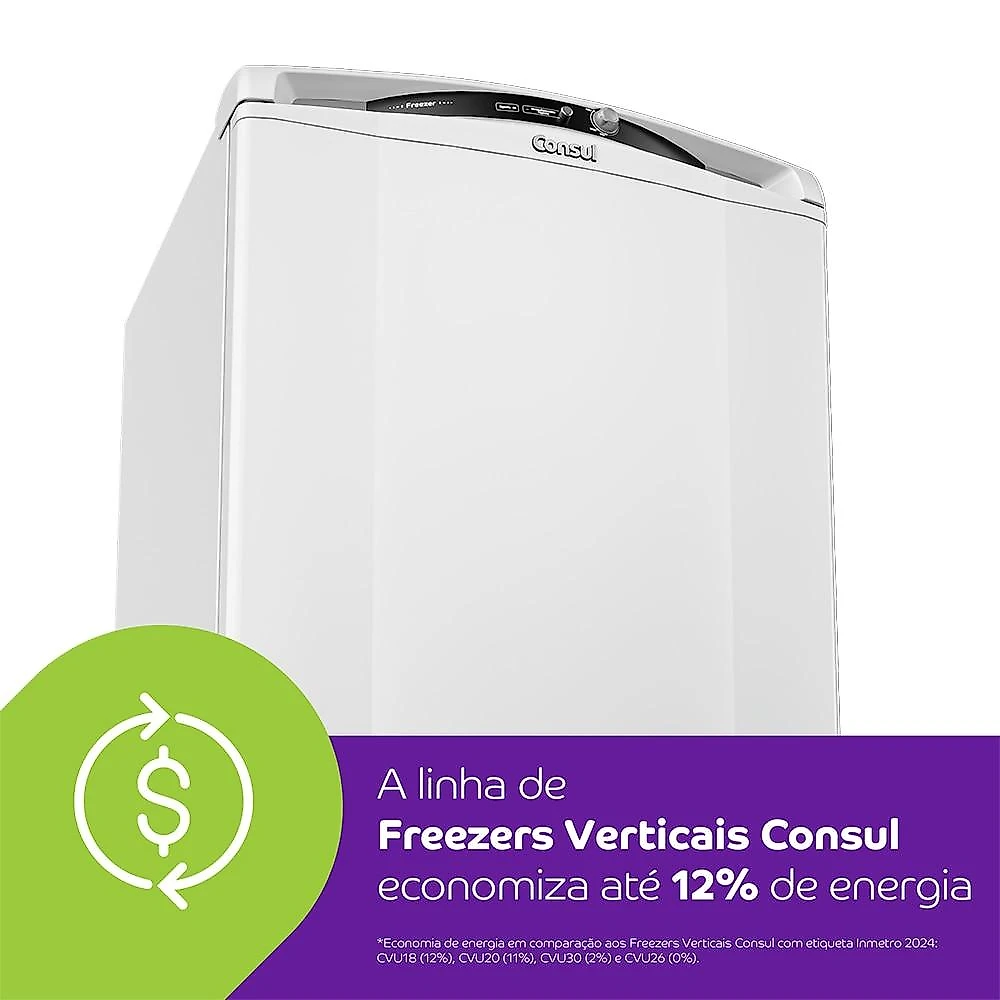Freezer Vertical Consul CVU30MB, 293 Litros, Branco - 220V 220 Volts
