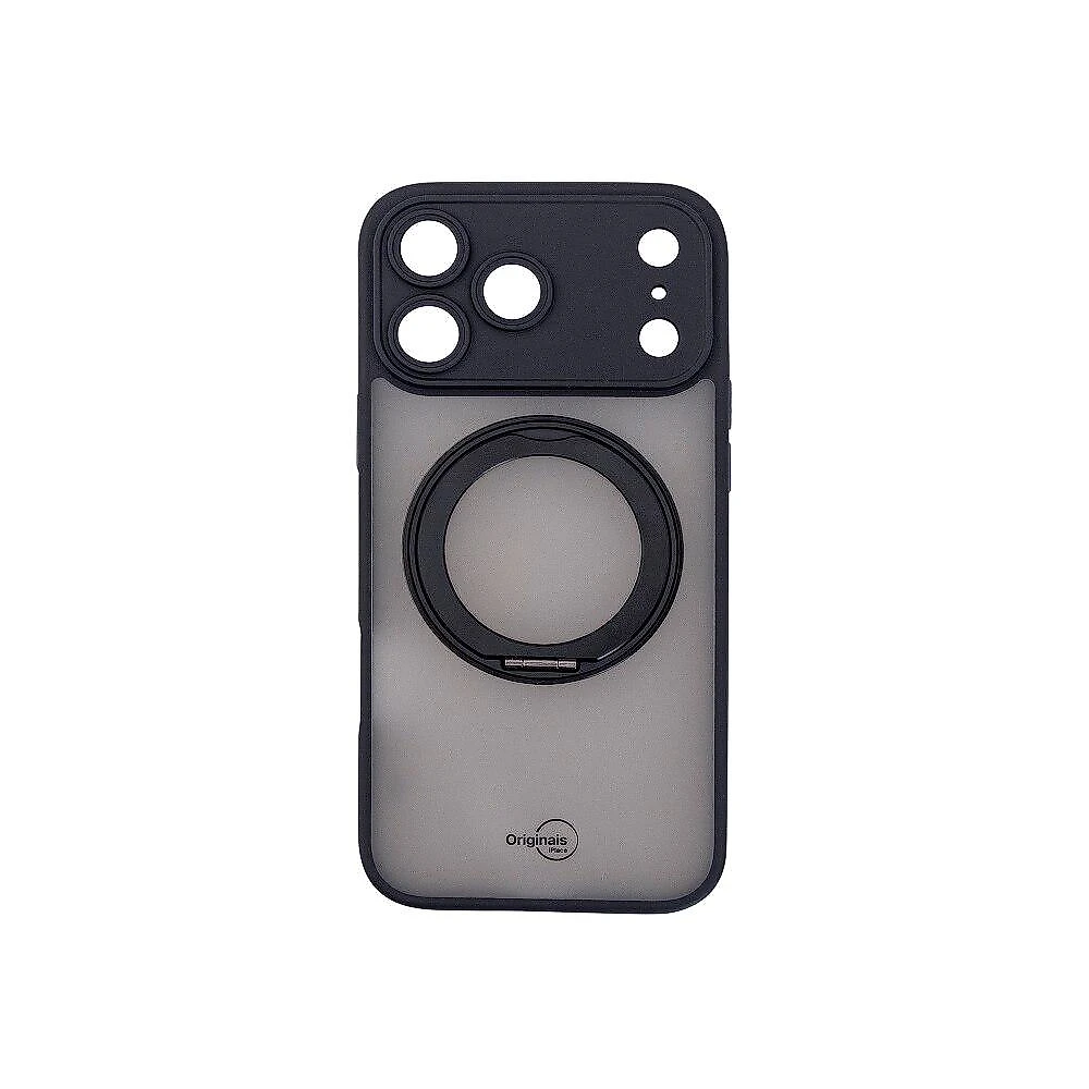 Capa iPhone 17 Pro Max Stand Com Proteção de Câmera Originais iPlace, Preto