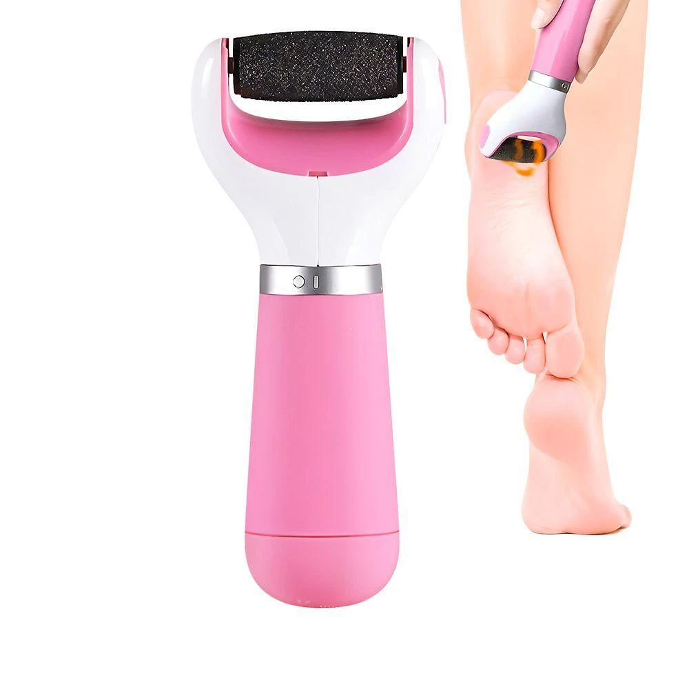 Removedor de Calos Elétrico Lixa para Pés com Sistema de Esfoliação Rotativo Rosa Draik