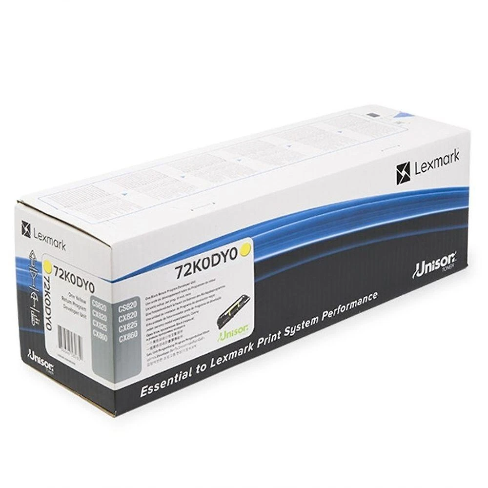 Revelador Lexmark 72K0DY0 Amarelo para CS820 Cx820de Cx825de Cx860de Cs827de Cx827de