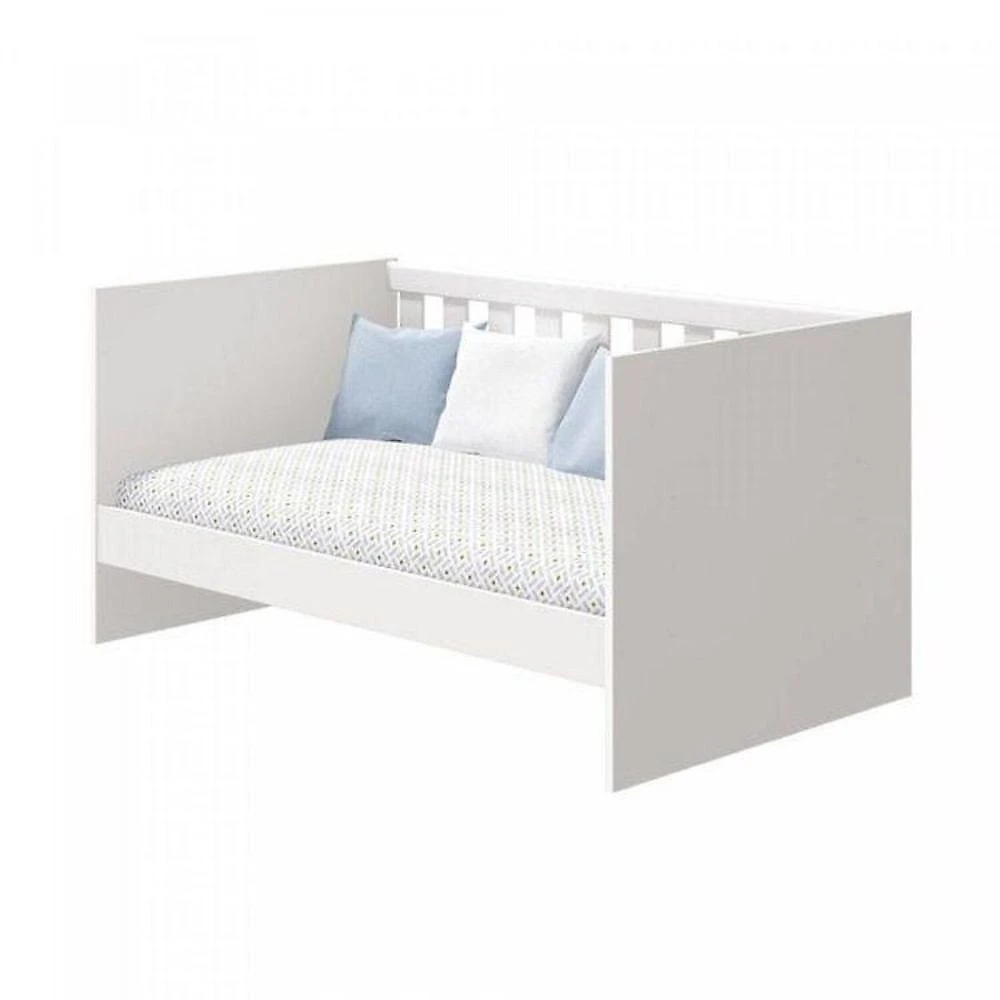 Quarto Completo Zaki com Berço 3 em 1 Katatau Branco Fosco
